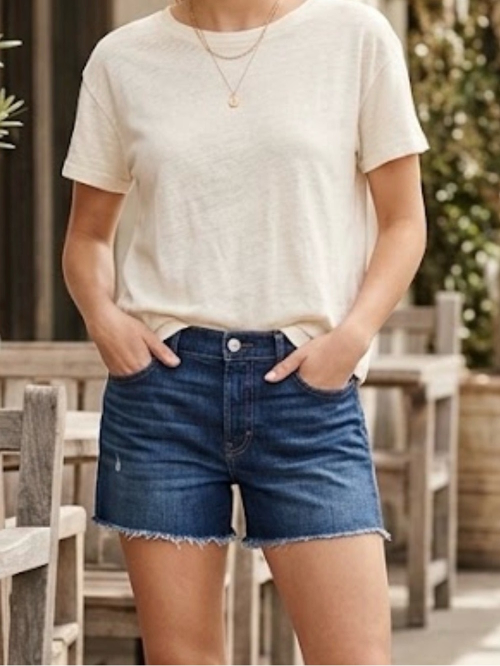 J. Crew Indigo Denim Cut Off Shorts